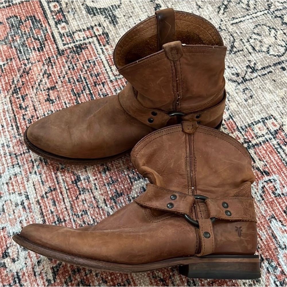 Frye Buckle Booties